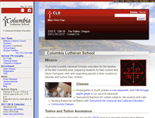 Tablet Screenshot of columbialutheranschool.org